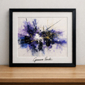 Abstract expressionism with bold splashes