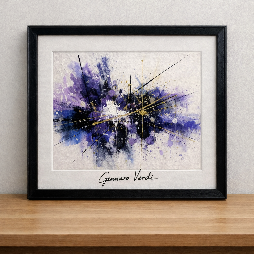 Abstract expressionism with bold splashes