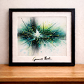 Abstract expressionist art with vibrant colors