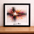 Vibrant explosion of color on canvas